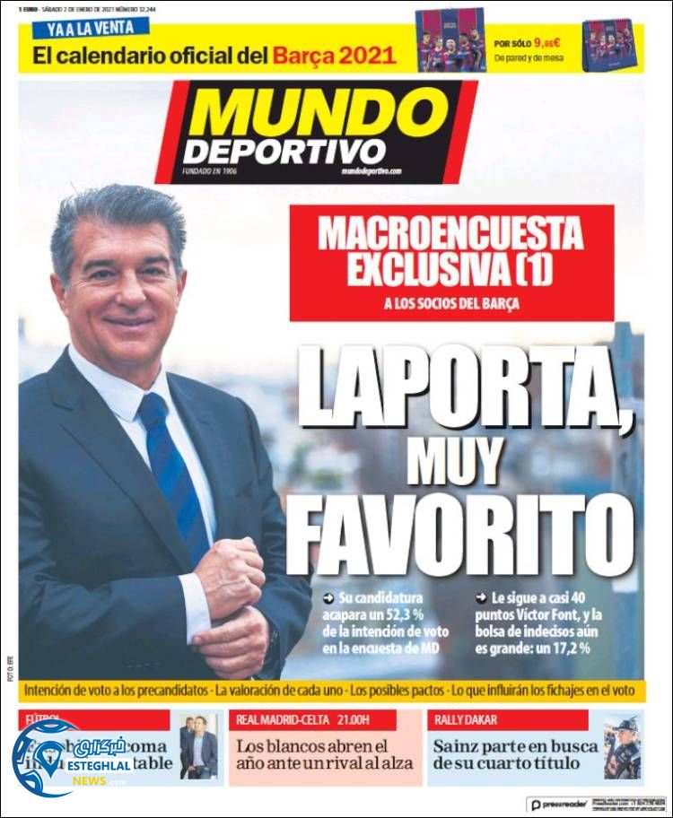 روزنامه ورزشی موندو دپورتیوو شنبه 13 دی 1399