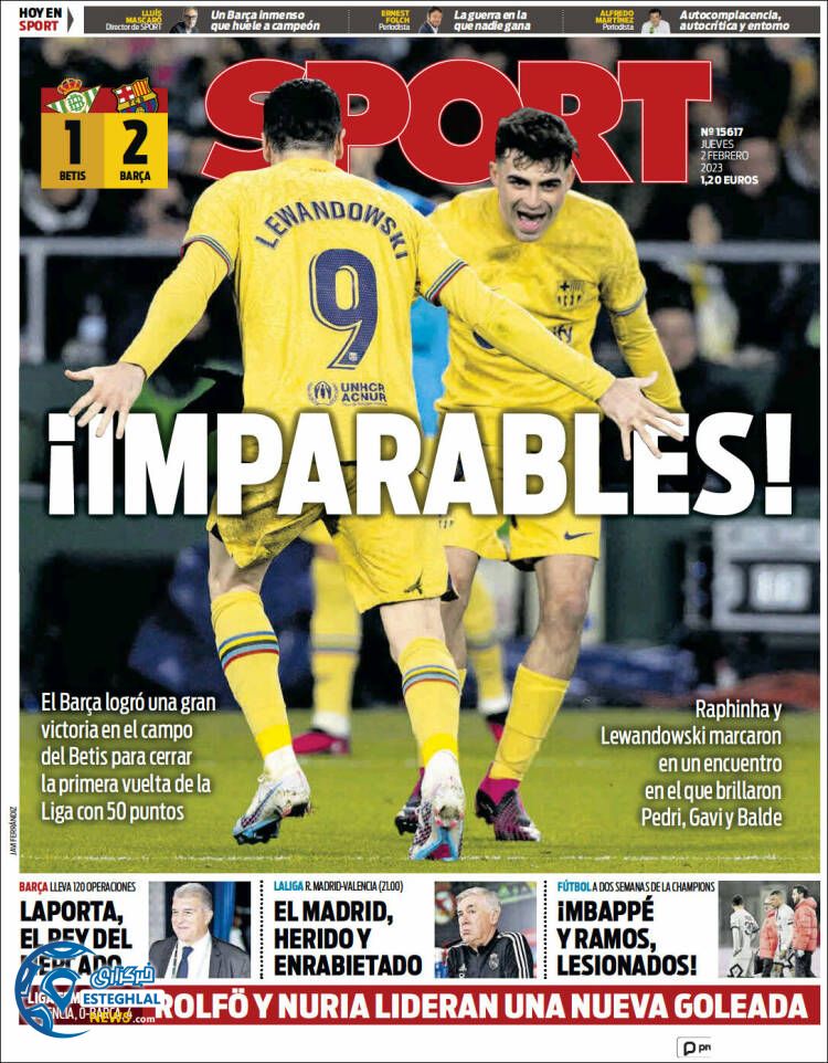 روزنامه ورزشی اسپورت پنجشنبه 13 بهمن 1401 