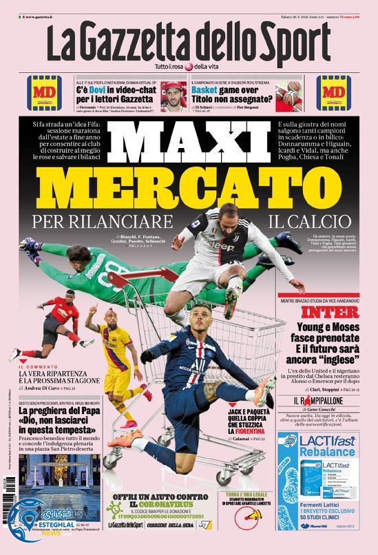 روزنامه ورزشی گاتزتا دلو اسپورت شنبه 9 فروردین 1399