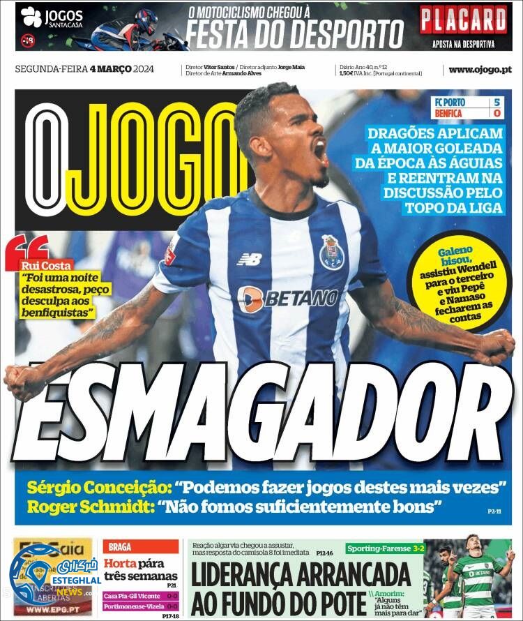 روزنامه ورزشی  اوجوگو دوشنبه 14 اسفند 1402 