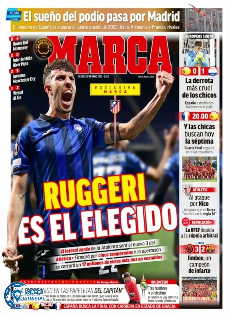 روزنامه ورزشی مارکا جمعه 6 تیر 1404 