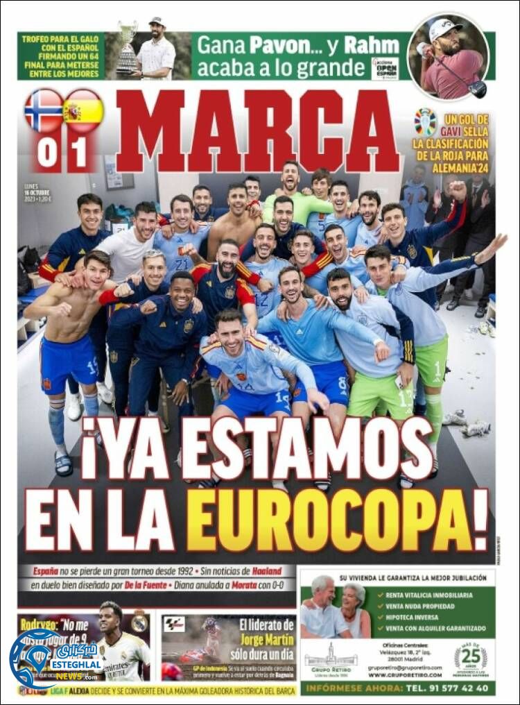 روزنامه ورزشی مارکا دوشنبه 24 مهر 1402 