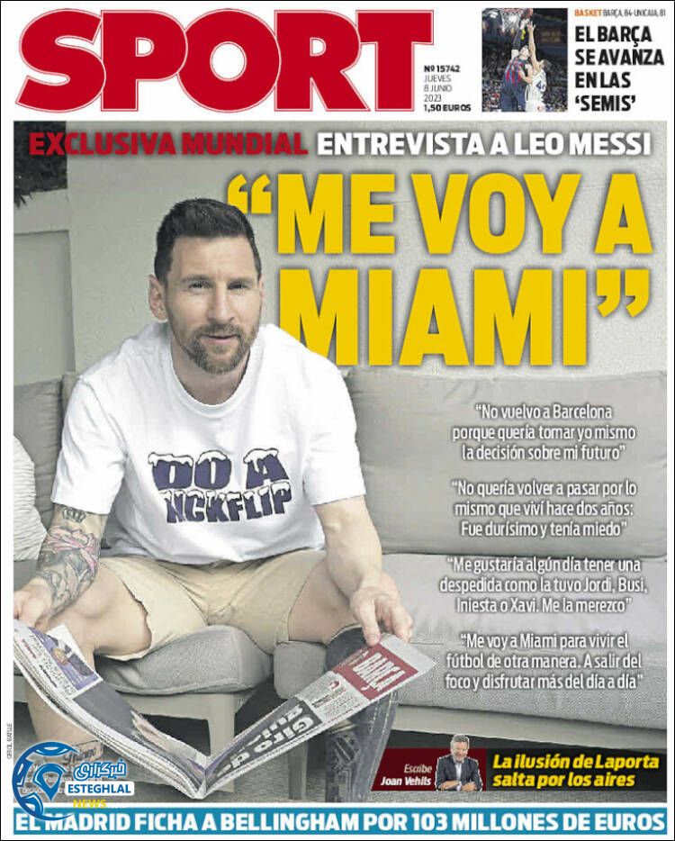 روزنامه ورزشی اسپورت پنجشنبه 18 خرداد 1402 