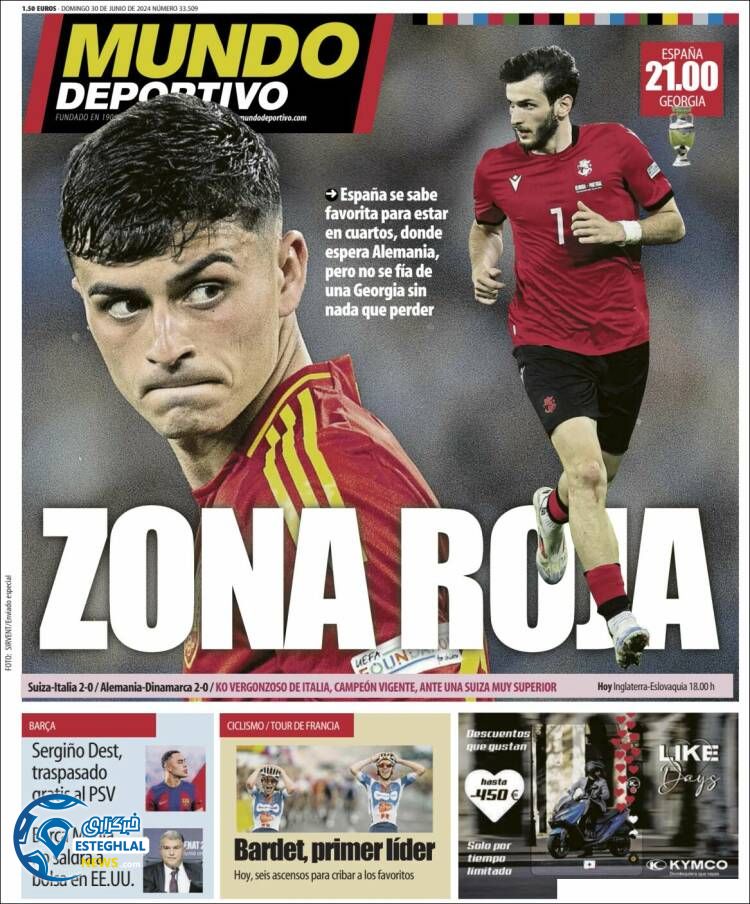 روزنامه  ورزشی موندو دپوزتیوو یکشنبه 10 تیر 1403 