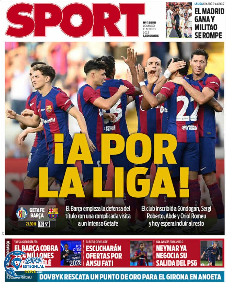 روزنامه ورزشی اسپورت یکشنبه 22 مرداد 1402 