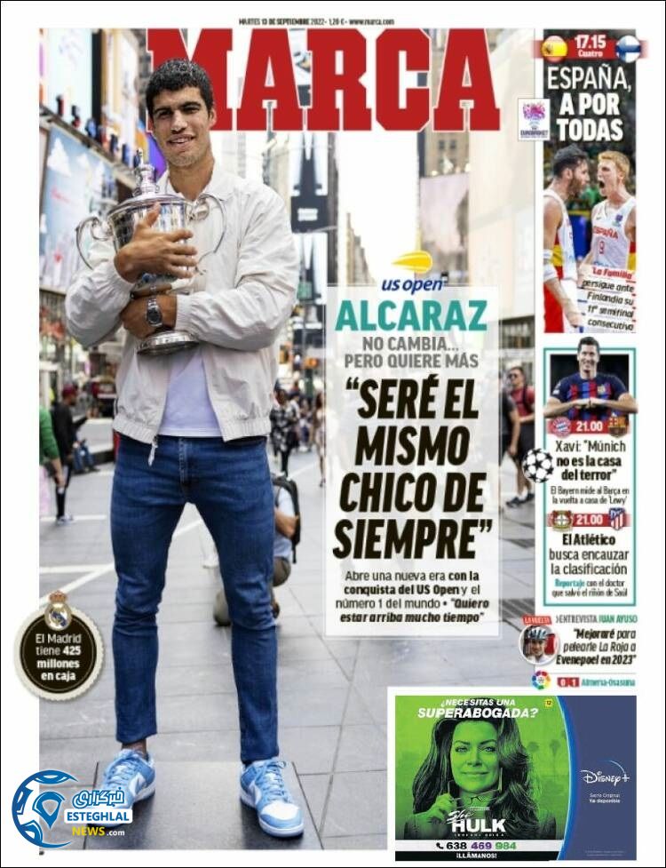 روزنامه ورزشی مارکا سه شنبه 22 شهریور 1401