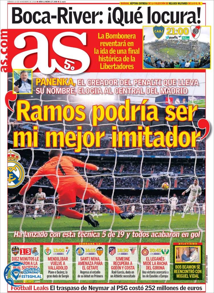 روزنامه ورزشی آ اس شنبه 19 آبان 1397