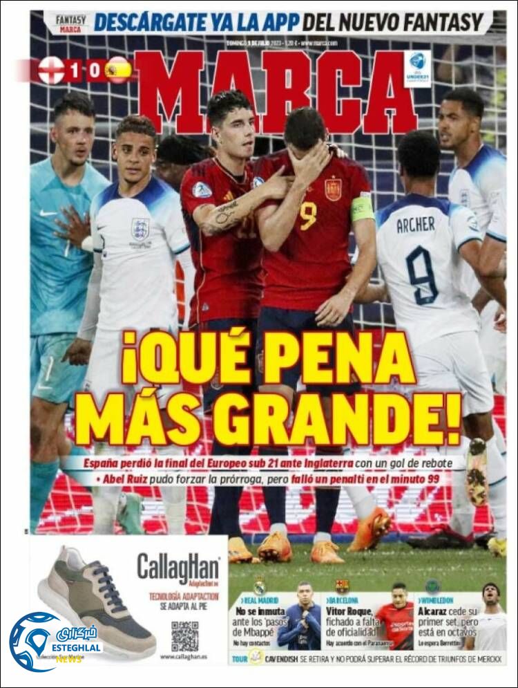 روزنامه ورزشی مارکا یکشنبه 18 تیر 1402 