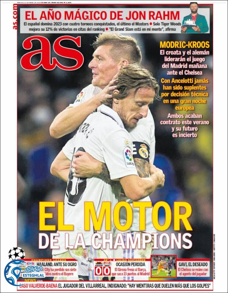 روزنامه ورزشی آ اس سه شنبه 22 فروردین 1402 