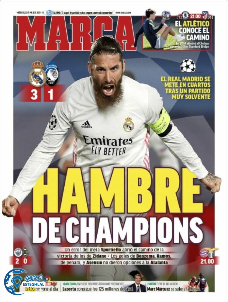 روزنامه ورزشی مارکا چهارشنبه 27 اسفند 1399