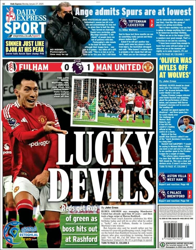 روزنامه ورزشی اکسپرس اسپورت دوشنبه 8 بهمن 1403 