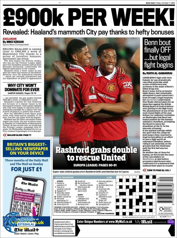 روزنامه ورزشی مایل اسپورت جمعه 15 مهر 1401