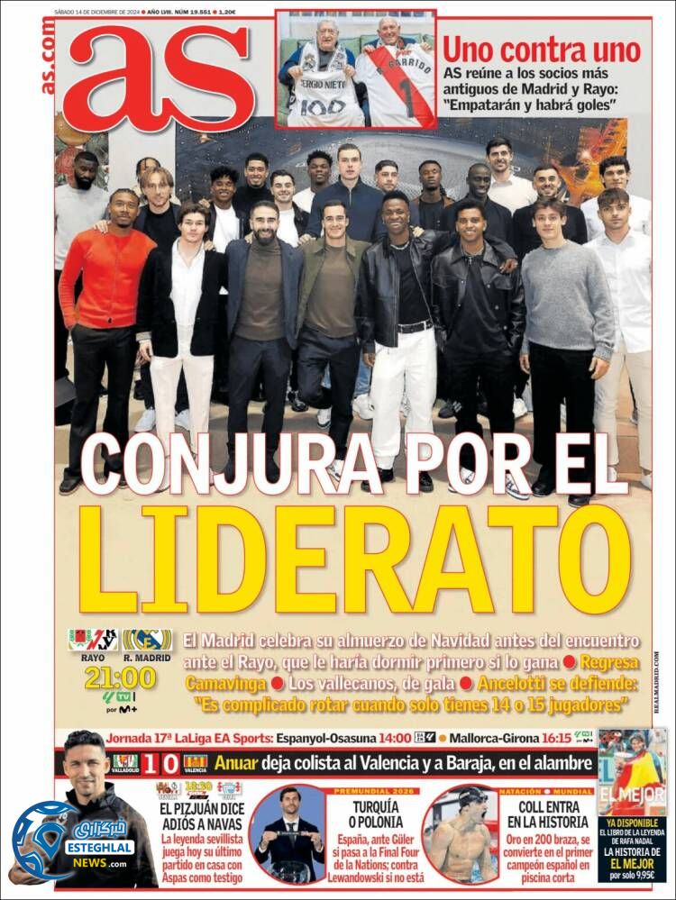 روزنامه  ورزشی آ اس شنبه 24 آذر 1403 