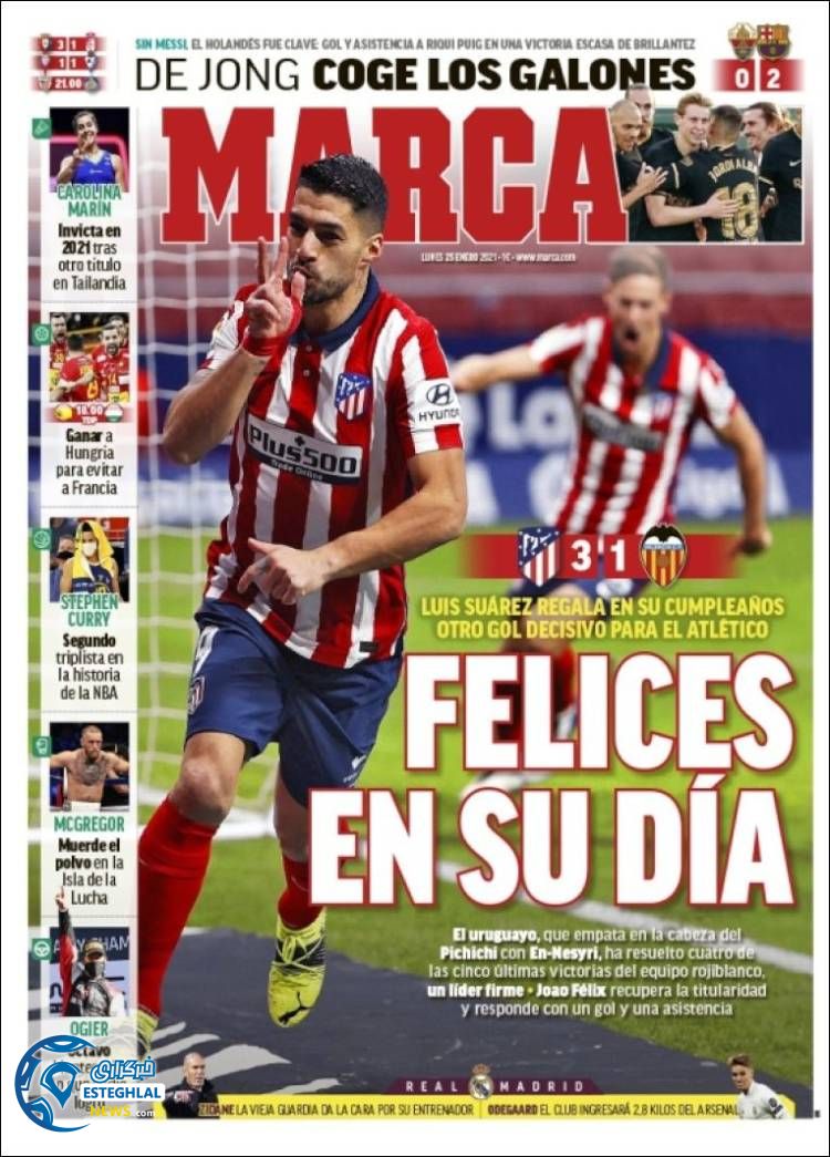 روزنامه ورزشی مارکا دوشنبه 6 بهمن 1399