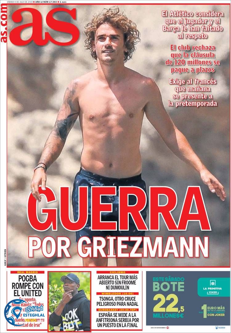 روزنامه ورزشی آاس شنبه 15 تیر 1398 