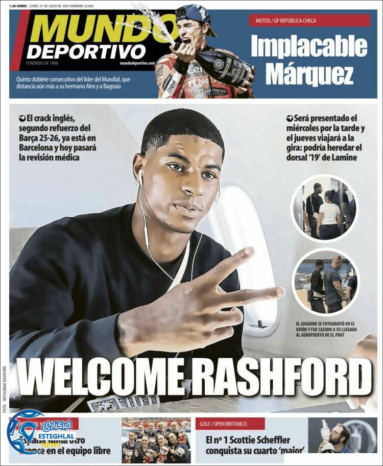 روزنامه ورزشی موندو دپورتیوو دوشنبه 30 تیر 1404  