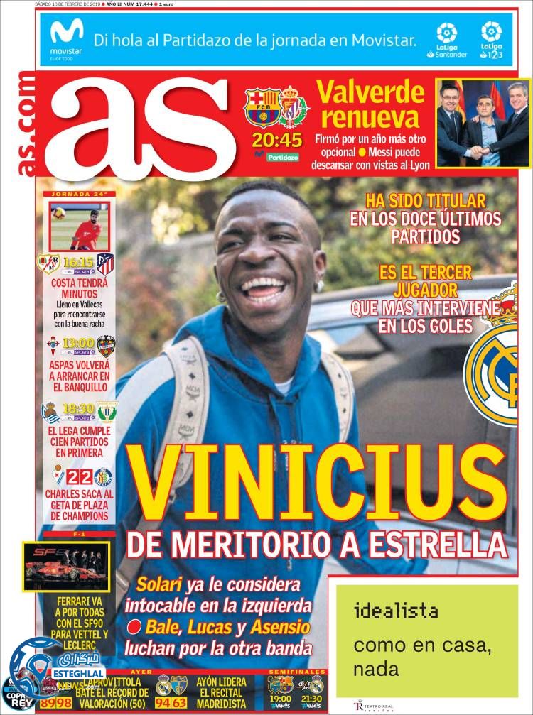 روزنامه ورزشی آ اس شنبه 27 بهمن 1397