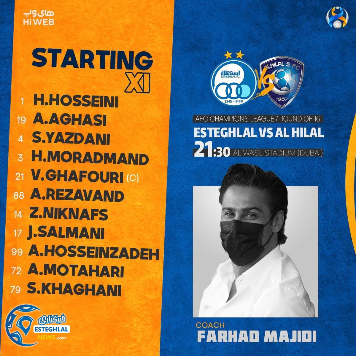 ترکیب استقلال مقابل الهلال