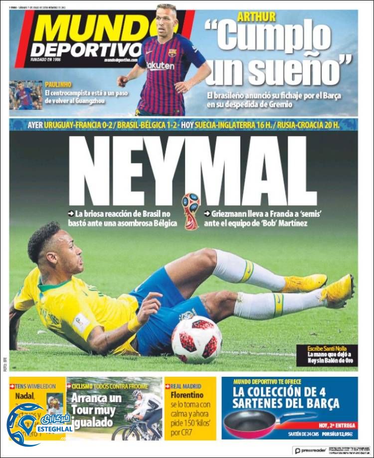 روزنامه موندو دپورتیوو جمعه 15 تیر 1397