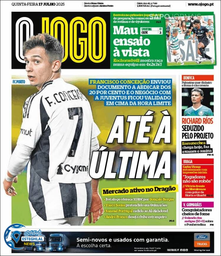 روزنامه ورزشی اوجوگو پنجشنبه 26 تیر 1404  