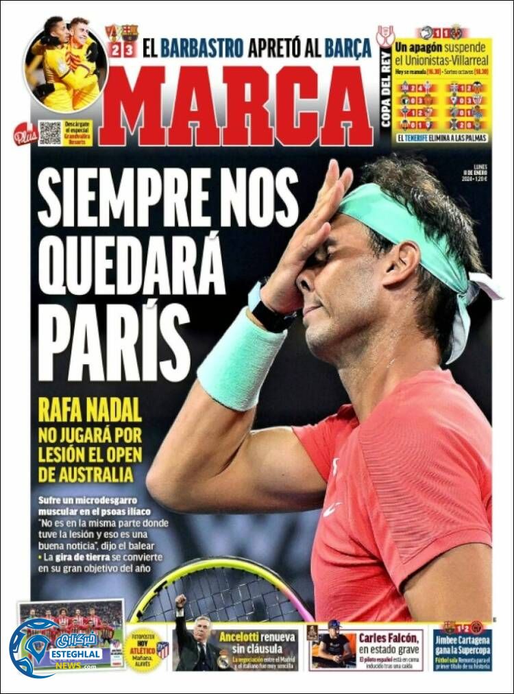 روزنامه ورزشی مارکا دوشنبه 18 دی 1402 