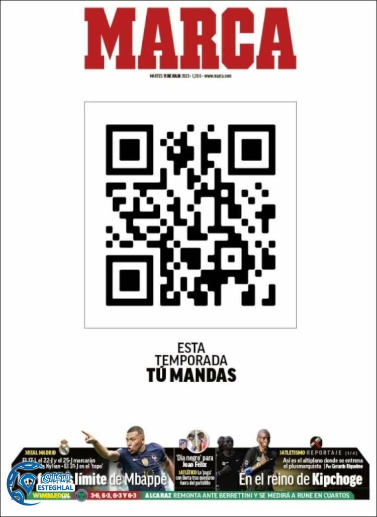 روزنامه ورزشی مارکا سه شنبه 20 تیر 1402 