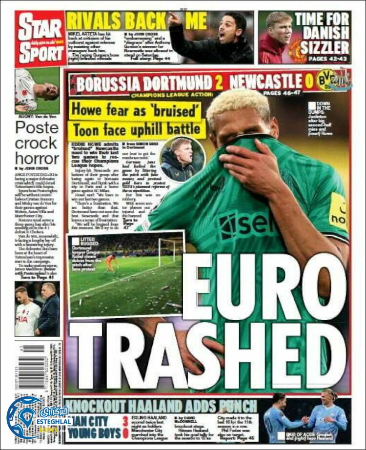 روزنامه ورزشی استار اسپورت چهارشنبه 17 آبان 1402 