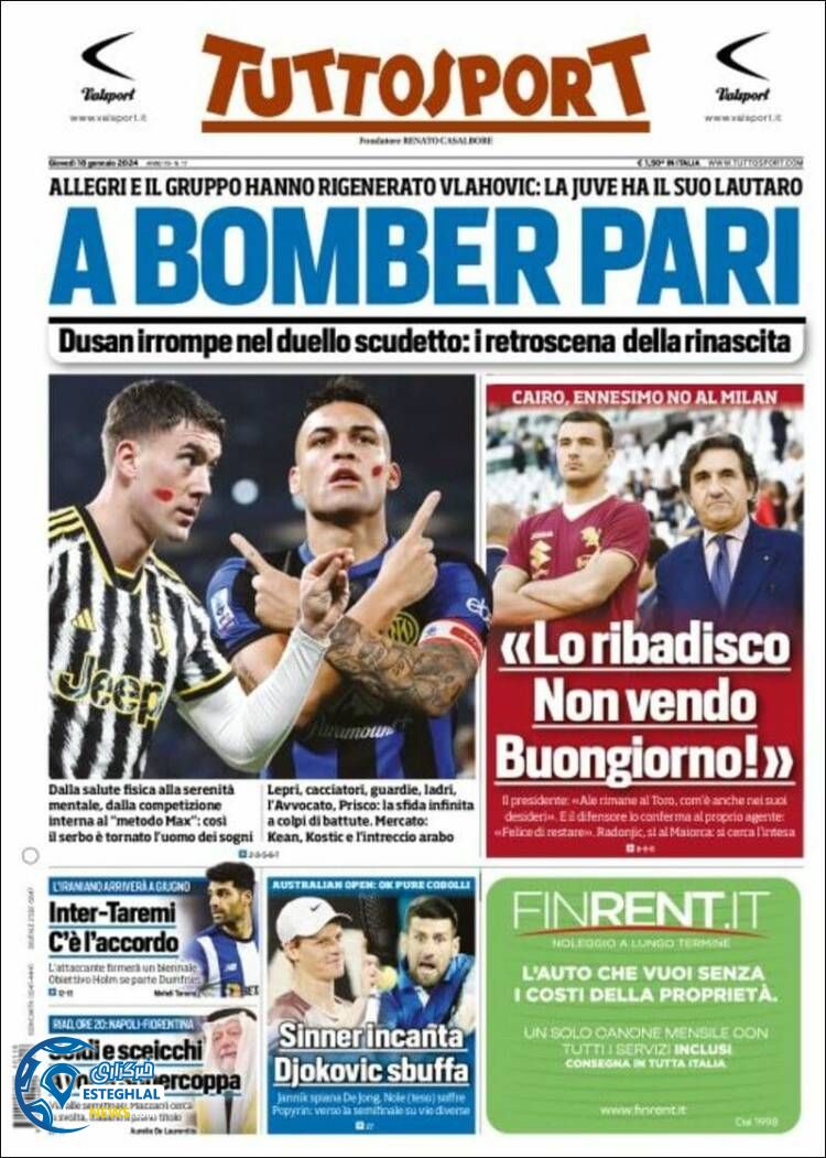 روزنامه  ورزشی توتو اسپورت پنچشنبه 28 دی 1402 