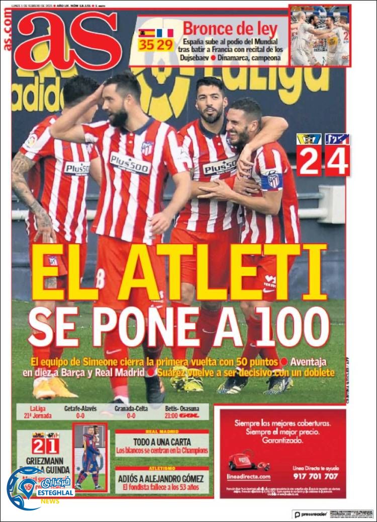 روزنامه ورزشی آاس دوشنبه 13 بهمن 1399