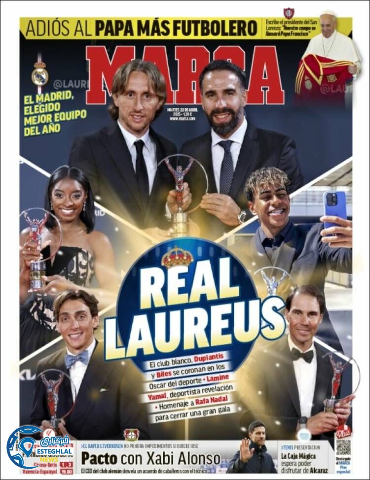 روزنامه ورزشی مارکا سه شنبه 2 اردیبهشت 1404 