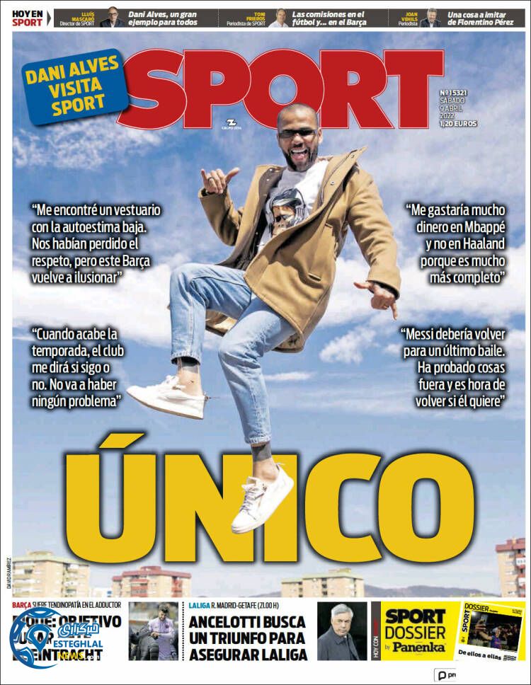 روزنامه ورزشی اسپورت شنبه 20 فروردین 1401