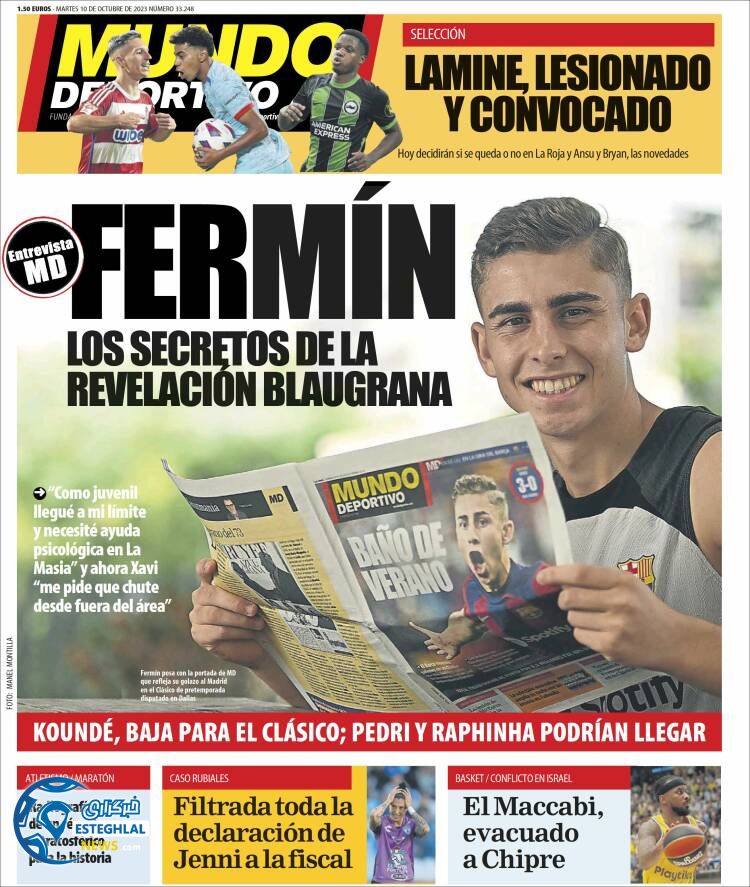 روزنامه ورزشی موندو دپورتیوو سه شنبه 18 مهر 1402 