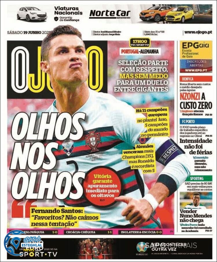 روزنامه ورزشی اوجوگو شنبه 29 خرداد 1400