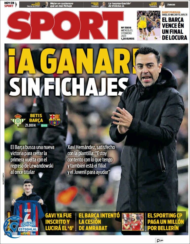 روزنامه ورزشی اسپورت چهارشنبه 12 بهمن 1401 