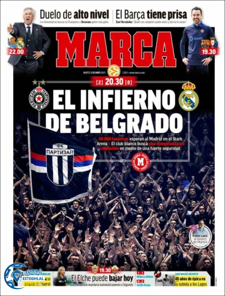 روزنامه ورزشی مارکا سه شنبه 12 اردیبهشت 1402 