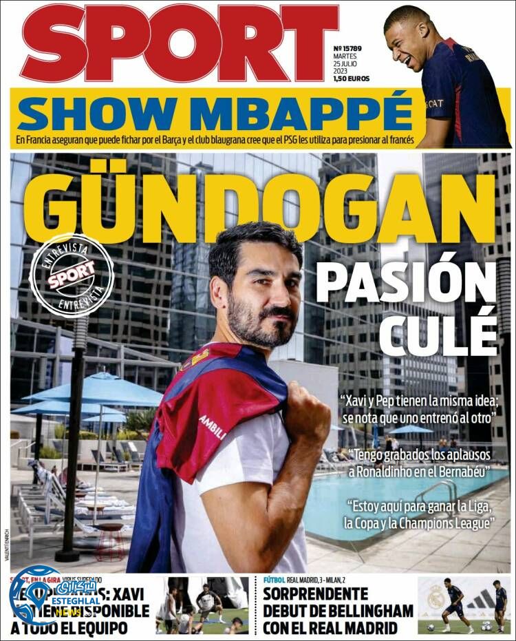 روزنامه ورزشی اسپورت سه شنبه 3 مرداد 1402 