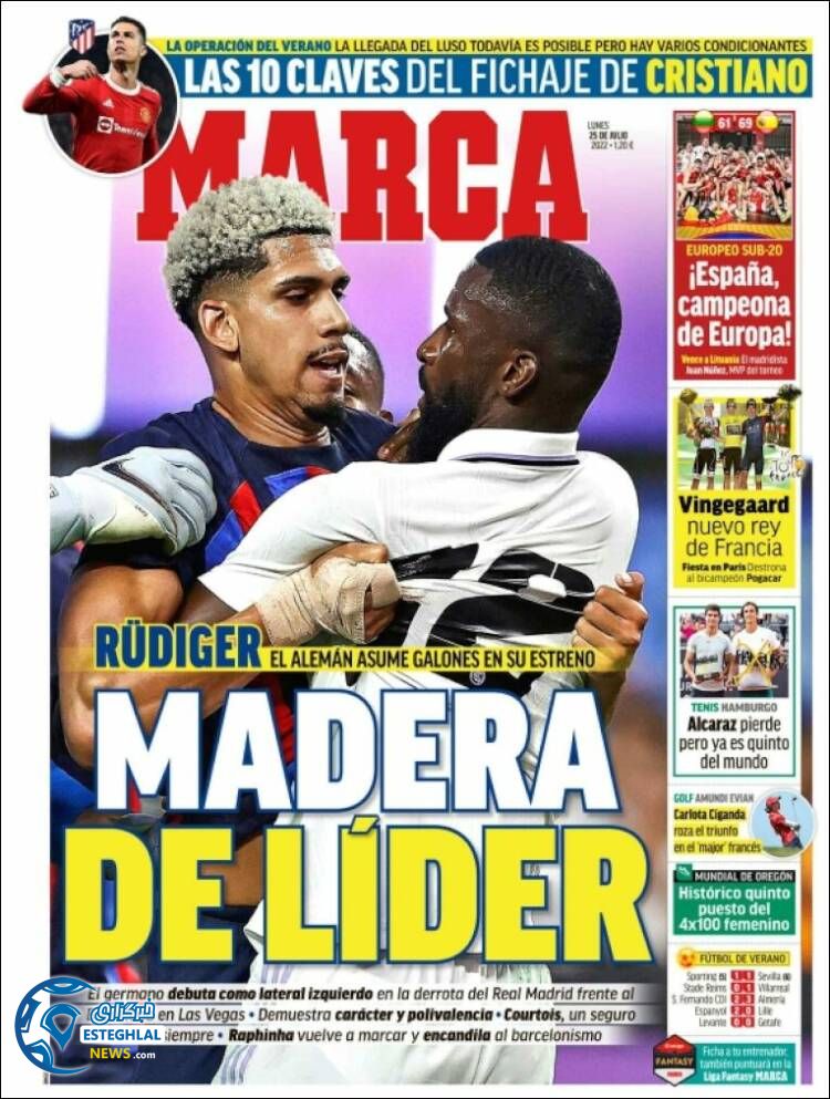 روزنامه ورزشی مارکا دوشنبه 3 مرداد 1401 