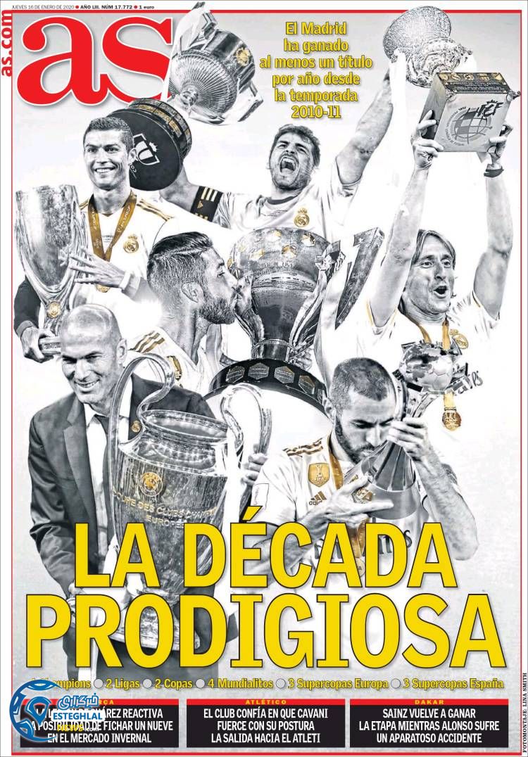 روزنامه ورزشی آاس پنجشنبه 26 دی 1398