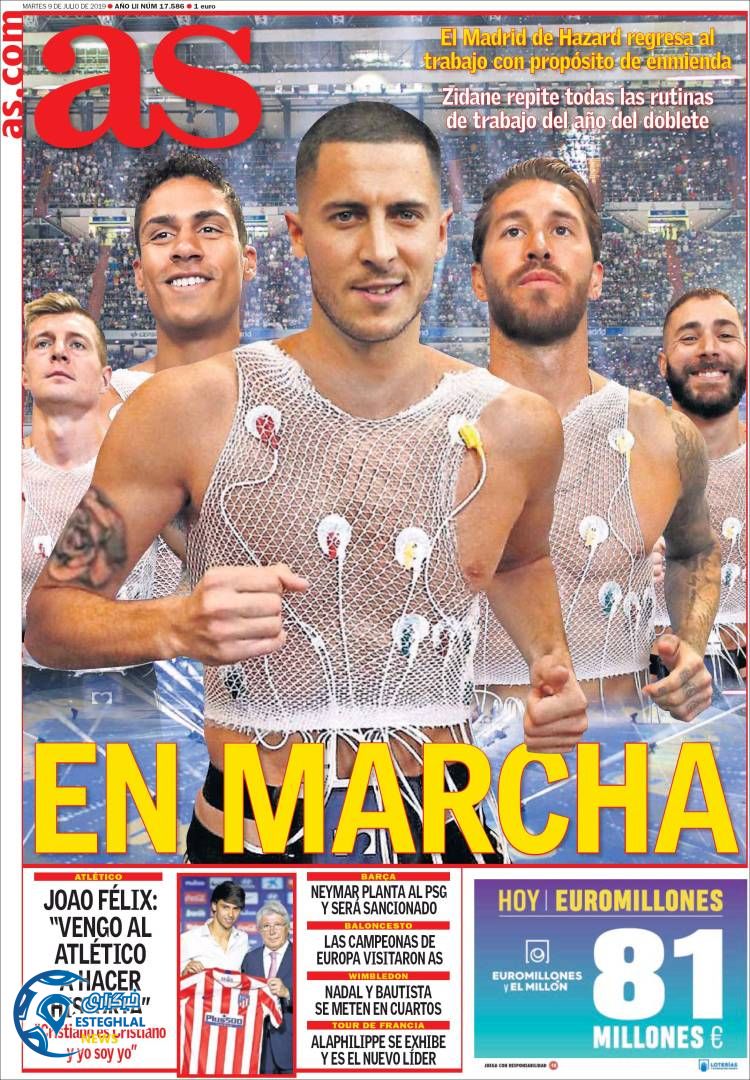 روزنامه ورزشی آاس سه شنبه 18 تیر 1398