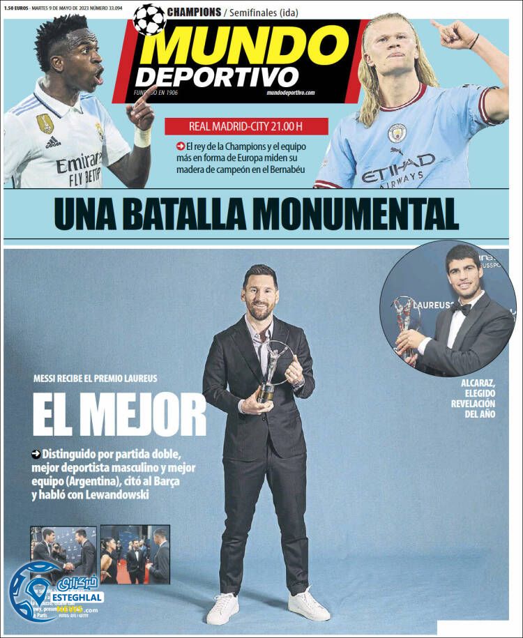 روزنامه ورزشی موندو دپورتیوو سه شنبه 19 اردیبهشت 1402  