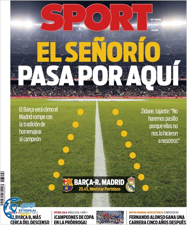 روزنامه اسپورت یکشنبه 16 اردیبهشت 1397