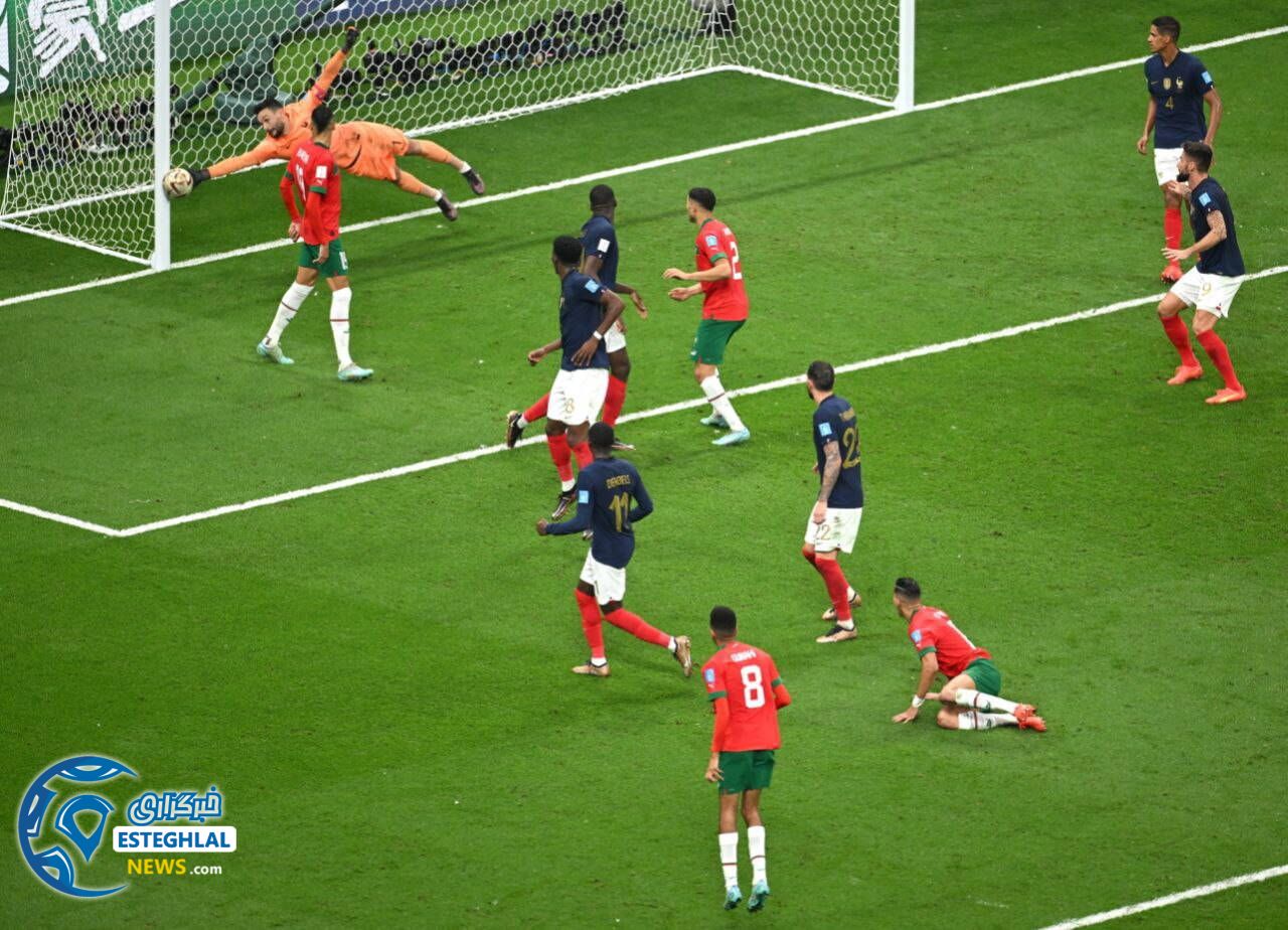 فرانسه 2-0 مراکش&nbsp;&nbsp;