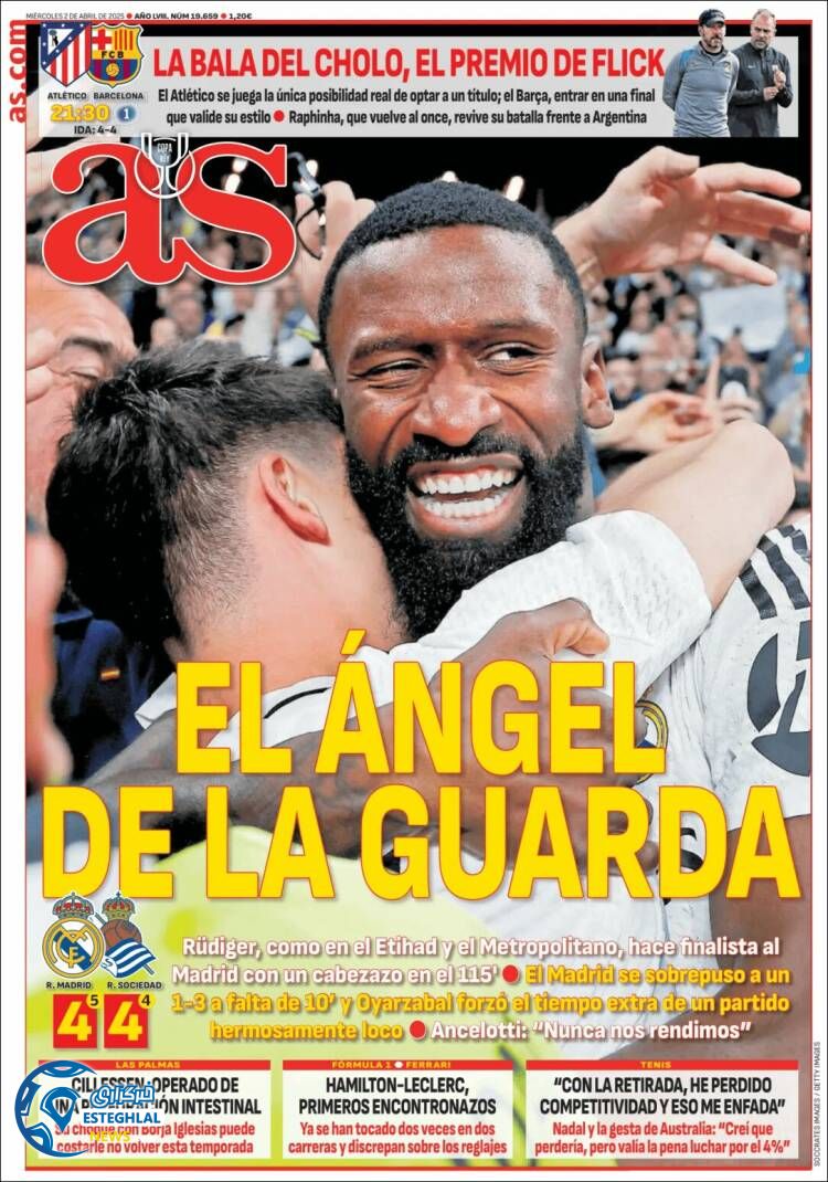 روزنامه ورزشی آ اس چهارشنبه 13 فروردین 1404 