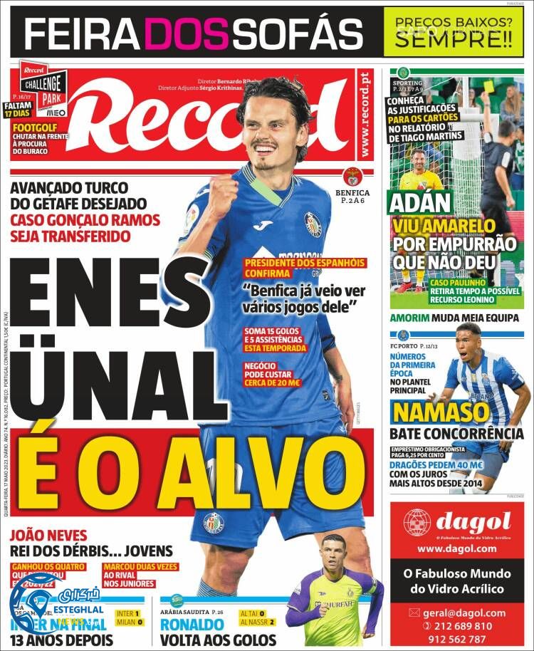 روزنامه ورزشی رکورد چهارشنبه 27 اردیبهشت 1402 