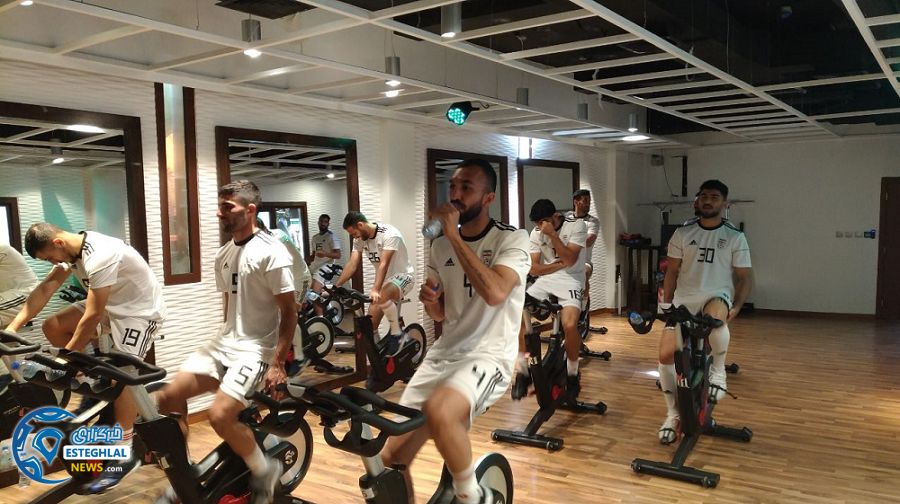 تمرین تیم ملی فوتبال در امارات پیش از دیدار با عراق