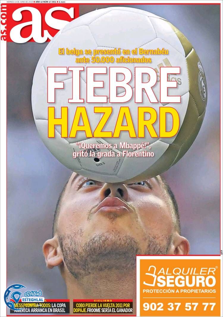 روزنامه ورزشی آاس جمعه 24 خرداد 1398