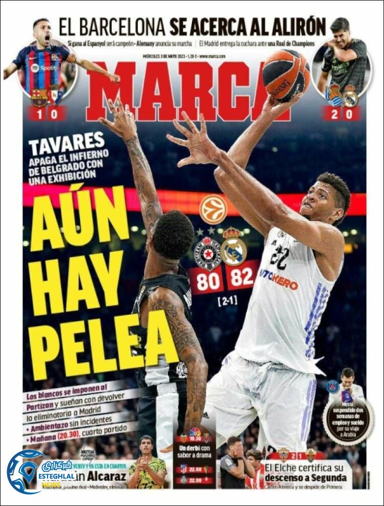 روزنامه  ورزشی مارکا چهارشنبه 13 اردیبهشت 1402 