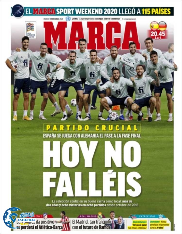 روزنامه ورزشی مارکا سه شنبه 27 آبان 1399