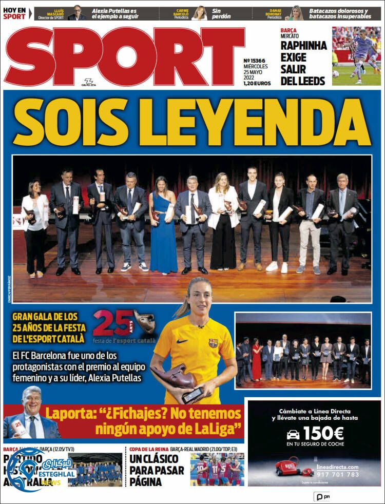 روزنامه ورزشی اسپورت چهارشنبه 4 خرداد 1401