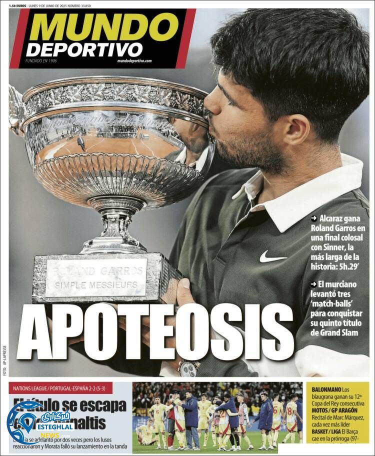 روزنامه ورزشی موندو دپورتیوو دوشنبه 19 خرداد 1404  